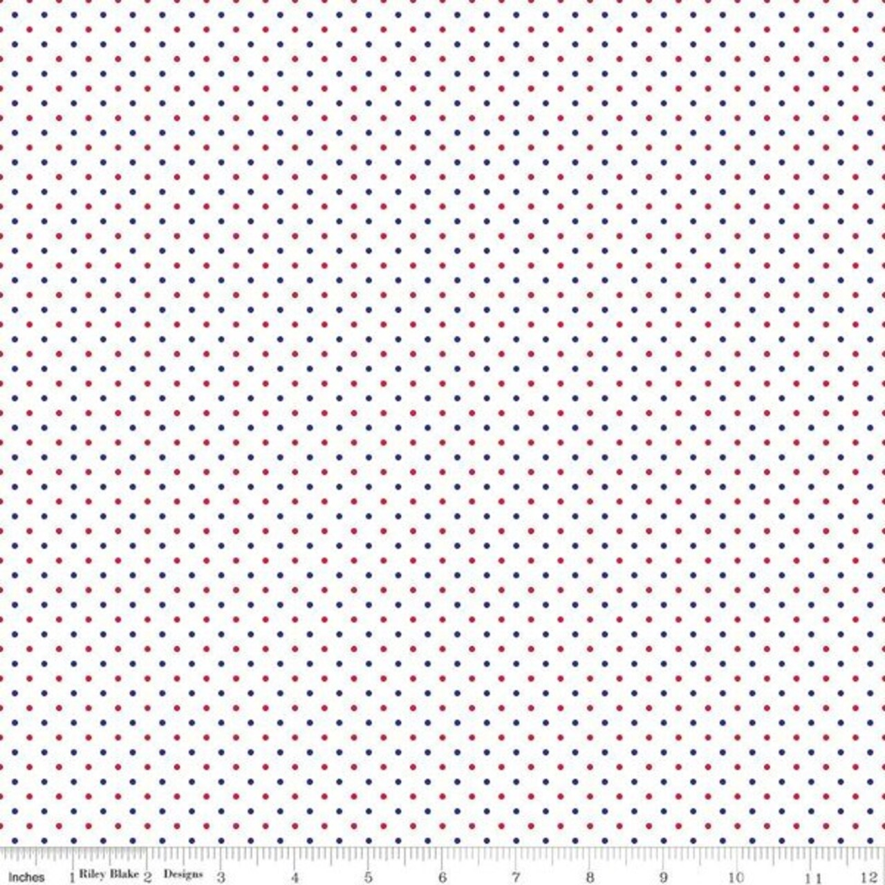 Swiss Dot in Patriotic on White (c660-patriotic) | Swiss Dot | Riley Blake Designs | Riley Blake
